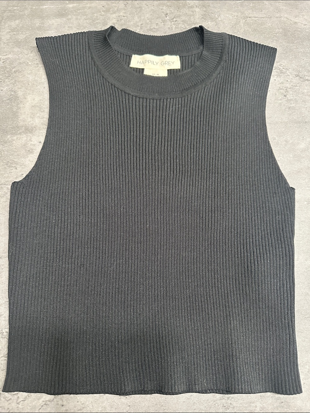 Ribbed crop top sleeveless shirt